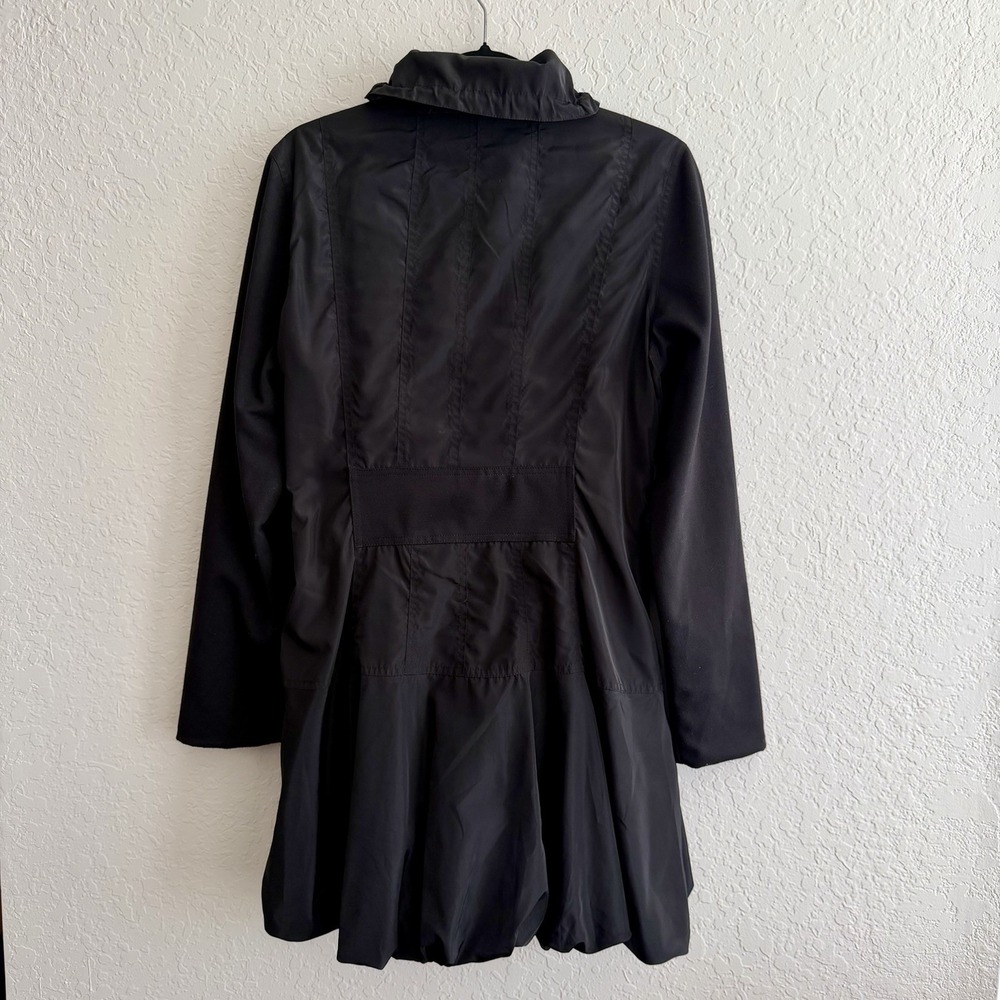Ubu Coat Artsy Jacket Large Black Bubble Hem Packable Travel Chic Whimsy Unique‎ - Picture 5 of 10
